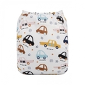 Alva Baby Onesize Nappy: Beep Beep Pastels