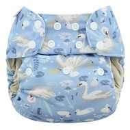 30% OFF! Blueberry Onesize Deluxe Pocket Nappy: Swans