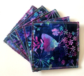 5-Pack Large Washable Wipes: Tie Dye Butterflies Purple