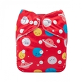 Alva Baby Onesize Nappy: Planets Red