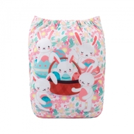 NEW! Alva Baby Onesize Nappy: Bunnies in Basket