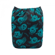 Alva Baby Onesize Nappy: Halloween Ghosts Teal