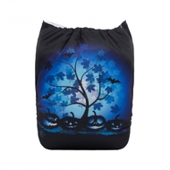 Alva Baby Onesize Nappy: Halloween Midnight Pumpkin Tree