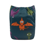 NEW! Alva Baby Onesize Nappy: Dark Dinos