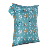 NEW! Baba+Boo Reusable Nappy Bag: Medium: Frosty Foxes