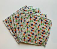 NEW! 5-Pack Large Washable Wipes: Carrots (Beige)