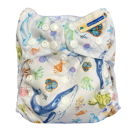Motherease Uno Onesize Natural Cotton All-in-one: Ocean Life