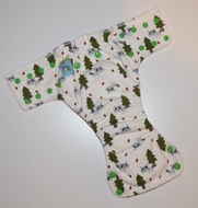 25% OFF! Dunk n Fluff Fitted Nappy - XS - Raccoons