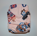 30% OFF! Dunk n Fluff Fitted Nappy - M - Union Jack Julius