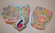 25% OFF! Dunk n Fluff Fitted Nappy & Wrap Set - L - Bird Song