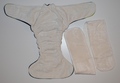 30% OFF! Fluff and Stuff Onesize Fitted Nappy: Lime Stripe