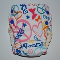 30% OFF! Fluff and Stuff Hybrid Fitted Nappy - Small - Peace