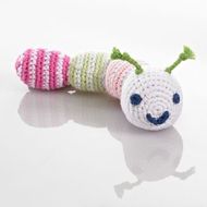 Pebble Caterpillar Rattle: Pink