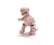 NEW! Best Years Mini T Rex Rattle: Baby Pink