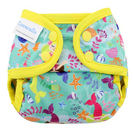 50% OFF! Blueberry Capri Nappy Wrap: Size 1 Newborn: Mermaids Aqua *OLDER STYLE* No tag