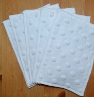 RESERVED! 12Pack Medium Washable Wipes: White Dotty