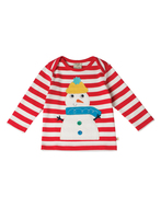 55% OFF! Frugi Bobby Applique Top:  snowman 3-6m