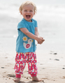 55% OFF! Frugi Amber Applique Top: Sky/Duck