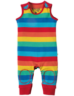 40% OFF Frugi Kneepatch Dungarees: Rainbow Stripe