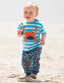 55% OFF! Frugi Applique Tshirt: Sky Breton Crab  0-3 3-6m