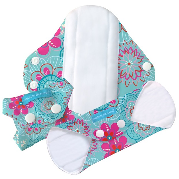 Charlie Banana Feminine Pads 3pack Regular Floriana