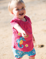 55% OFF! Frugi Smock Outfit: Raspberry Sky Starfish 0-3m