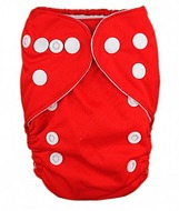 Alva Baby Newborn Nappy (Snaps): Red