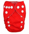 Alva Baby Newborn Nappy (Snaps): Red