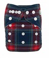 Alva Baby Onesize Nappy: Plaid