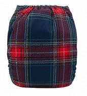 Alva Baby Onesize Nappy: Plaid