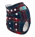 Alva Baby Onesize Nappy: Plaid