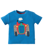 50% OFF! Frugi Applique Top: Tractor  0-3 3-6m