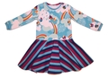 12-18m Circle Dress: Rainbow Birds