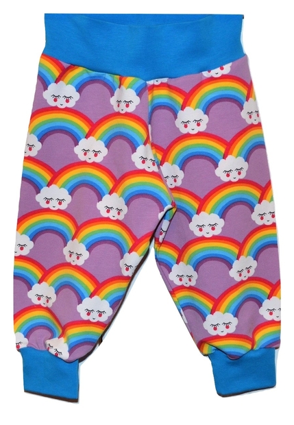 6-9m Cuff Pants: Lilac Rainbows