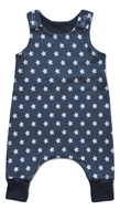 30% OFF! 0-3m Harem Dungarees: Grey Stars