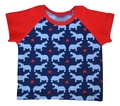 3-6m Raglan Tshirt: Hippos