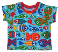 3-6m Raglan Tshirt: Upside-Down Fish