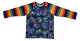 3-4yrs Long Sleeved Tshirt: Rainbow Skulls