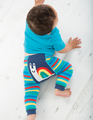 35% OFF! Frugi Little Knitted Leggings: Rainbow Snail